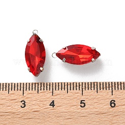ラインストーンチャーム  真鍮パーツ  馬の目  ライトシャム  16.5x7x5.5mm  穴：1.2mm&nbsp;RGLA-P038-01P-04