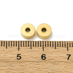 201ステンレスビーズ  フラットラウンド  PVD真空メッキ  長持ちメッキ  ゴールドカラー  6x2.5mm  穴：1.8mm&nbsp;STAS-A117-06G