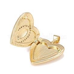Brass Micro Pave Cubic Zirconia Locket Pendants&nbsp;KK-A161-54G