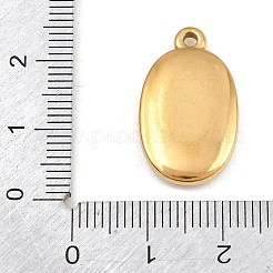 プリントされた304ステンレススチールペンダント  花柄のロブスターチャームが付いた楕円形  カラフル  ゴールドカラー  23.5x13.5x3.5mm  穴：1.7mm&nbsp;SA-CBA8E58-11A-G