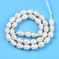 Natural Cultured Freshwater Pearl Beads Strands&nbsp;PEAR-N012-03O