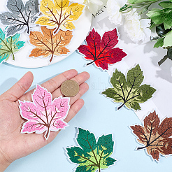 9Pcs Leaf Computerized Embroidery Cloth Iron on/Sew on Patches&nbsp;PATC-WH20006-007