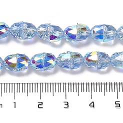 Electroplate Glass Beads Strands&nbsp;EGLA-D030-04E