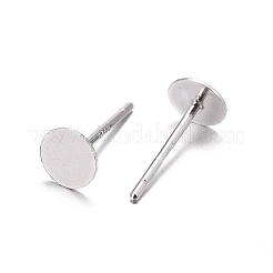 925スターリングシルバー製スタッドピアスパーツ  スタンプ925個付きイヤリングポスト  銀  11.5mm  トレイ：5mm  ピン：0.8mm&nbsp;X-STER-K167-045D-S