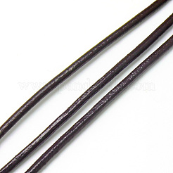 ラウンド牛革レザーコード  ブレスレットネックレス用レザーロープストリング  ココナッツブラウン  4mm  約100ヤード/バンドル&nbsp;WL-Q007-4mm-6