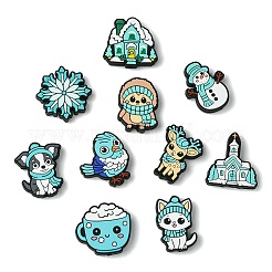 15Pcs 15 Styles Winter Themed Silicone Bead Sets&nbsp;SIL-CJ0003-16