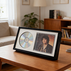 Wooden CD Display Stands with Glass&nbsp;ODIS-WH0108-098