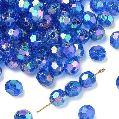 Eco-Friendly Transparent Acrylic Beads&nbsp;TACR-PL642-8mm-32-1