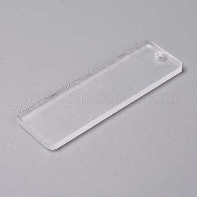 Transparent Blank Acrylic Pendants&nbsp;TACR-WH0002-04-1