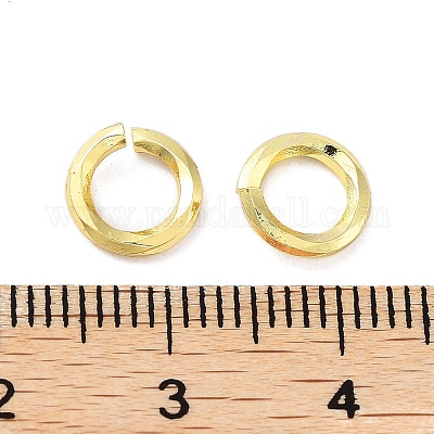 Rack Plating Brass Open Jump Rings&nbsp;KK-A205-08G-1