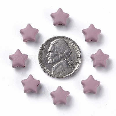Spray Painted Acrylic Beads&nbsp;X-MACR-S373-45-O03-1