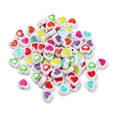 Opaque & Printed Acrylic Beads&nbsp;OACR-G021-01-1
