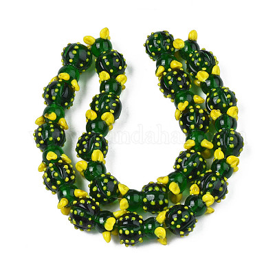 Handmade Bumpy Lampwork Beads Strands&nbsp;LAMP-T017-02-1