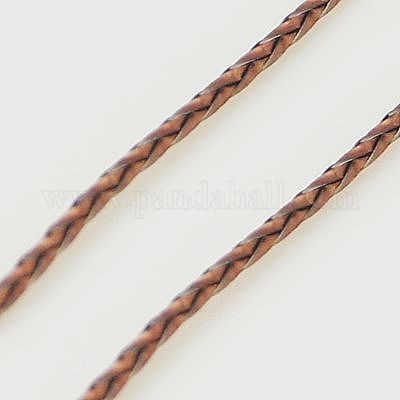 編組非弾性ビーズ糸  メタリック糸  刺しゅう糸  ココナッツブラウン  0.6mm  約10.93ヤード（10m）/ロール&nbsp;EW-N001-09-1