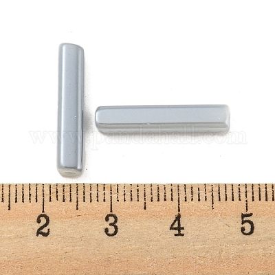 電気メッキガラスビーズ  多面カット  長方形  ライトスチールブルー  19.5~20x4x4mm  穴：1mm&nbsp;GLAA-D024-01G-1