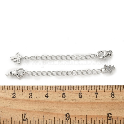 Brass Lobster Clasps & Ends with Chain&nbsp;KK-R120-05P-1