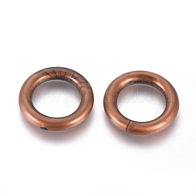 CCBプラスチックフレームコネクター  リング  赤銅鉱  22x4mm  14mm内径&nbsp;CCB-P004-43R-1