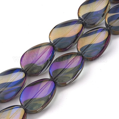 Transparent Electroplate Glass Bead Strands&nbsp;EGLA-C001-FR04-1