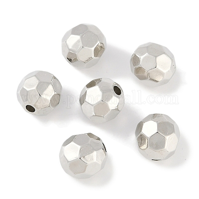 CCBプラスチックビーズ  ラウンド  多面カット  11.5x11mm  穴：2mm&nbsp;ALUM-U001-01B-05-1