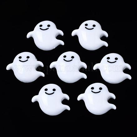 樹脂カボション  ゴースト  ハロウィン  ホワイト  22x25x7mm&nbsp;X-CRES-T010-103A-1