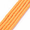 Handmade Polymer Clay Bead Strands, Heishi Beads, Disc/Flat Round, Orange, 4x0.5~1mm, Hole: 1.5mm, about 320~447pcs/strand, 15.74~16.92 inch