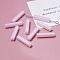 Electroplate Glass Beads, Faceted, Rectangle, Pink, 19.5~20x4x4mm, Hole: 1mm