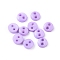 Nylon Tiny Button, Micro Buttons, Sewing Buttons, 2-Hole, Lilac, 4.5x1.5mm, Hole: 0.8mm