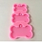 Bone Shape DIY Pendant Silicone Molds, for Keychain Making, Resin Casting Molds, For UV Resin, Epoxy Resin Jewelry Making, Hot Pink, 116x67x10mm, Inner Diameter: 21x30mm, 42x27mm, 34x52mm