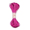 Polyester Embroidery Floss, Cross Stitch Threads, Deep Pink, 1.5mm, 20m/bundle