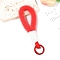 Weave Knot Plush Lanyard, Wrist Strap Keychain, Red, 40~70mm