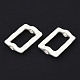 合金ビーズ  長方形  マットシルバーカラー  22x15x4.5mm  穴：3mm  16x9mm内径&nbsp;FIND-B038-21A-MS-3
