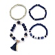 Multi-layered Stretch Bracelets Sets&nbsp;BJEW-H533-02A-3