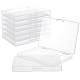プラスチックの箱  長方形  透明  14.5x10.2x1.65cm&nbsp;CON-WH0001-29-1