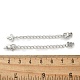 Brass Lobster Clasps & Ends with Chain&nbsp;KK-R120-05P-3
