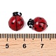 手作りランプワークカボション  てんとう虫  レッド  12x9.5x6mm&nbsp;LAMP-L083-05-3