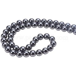 Non-magnetic Synthetic Hematite Bead Strands&nbsp;G-PH0028-8mm-09