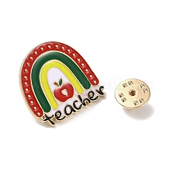 Teacher's Day Theme Rack Plating Light Gold Alloy Brooches&nbsp;JEWB-Z016-01KCG-01