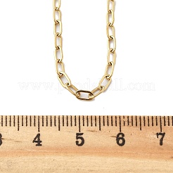 304ステンレススチールアズキチェーンネックレス  カニカン付き  ゴールドカラー  17.7インチ（45cm）  2.8x0.6mm  リンク：5x2.8x0.6mm&nbsp;MAK-L015-35A