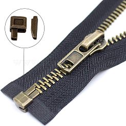 服装アクセサリー  亜鉛合金のジッパー修理アクセサリーは、ボックスとピンの固定保持器を挿入します。  ミックスカラー  8.5~17x4.5~12x4~6.5mm  ピン：8.5~16.5x2~3.5x2~3.5mm  12セット /箱&nbsp;PALLOY-PH0005-32-WH