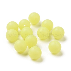 蓄光シリコーンビーズ  ラウンド  シャンパンイエロー  12x11.5mm  穴：2mm&nbsp;SIL-A003-01F