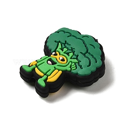 フルーツスーパーマン食品グレードの環境に優しいシリコーン焦点ビーズ  野菜  28.5x25x8mm  穴：2.5mm&nbsp;SIL-Q021-01I