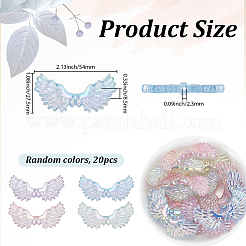20Pcs UV Plating Transparent Acrylic Beads&nbsp;OACR-SP0002-43