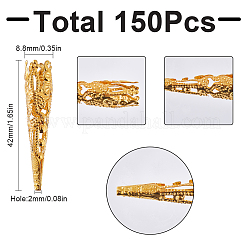 アイロンビーズコーン150個  ゴールドカラー  42x8mm  穴：1mm&nbsp;IFIN-SC0001-47