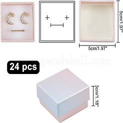 クラフト紙箱  結婚式の創造的なキャンディーボックス  正方形  カラフル  5x5x3cm&nbsp;CBOX-NB0001-20