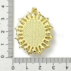 環境に優しい真鍮のペンダント  天然シェルとプラスチックパールを使用  長持ちメッキ  18KGP本金メッキ  カドミウムフリー＆鉛フリー  オーバル  35.5x29x6mm  穴：5x3mm&nbsp;KK-A204-02C-02G