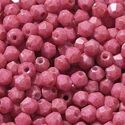 焼付塗装ガラスシードビーズ  双円錐形  フラミンゴ  4.5x4mm  穴：1.1mm  約142個/10g&nbsp;X1-SEED-A032-02A-04