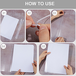 プラスチック製本背表紙テープ  ホットメルト接着製本補修テープ  ホワイト  287x2x1mm  120pc&nbsp;FIND-CP0002-09A