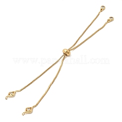1MM Brass Box Chain Slider Bracelet Making&nbsp;MAK-K024-04G