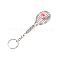 Tennis Racket & Flower Iron Keychains&nbsp;KEYC-JKC01443