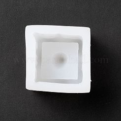 正方形の香りのキャンドルシリコーン型  ホワイト  62x60x56mm&nbsp;LS-DIY-K047-07